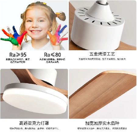 智能變頻客廳電扇燈現(xiàn)代簡(jiǎn)約風(fēng)扇燈北歐創(chuàng)意餐廳吊扇燈中山工廠