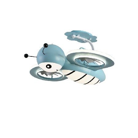創(chuàng)意卡通兒童房風(fēng)扇燈 全光譜飛機(jī)吊扇燈隱形靜音電扇臥室風(fēng)扇燈