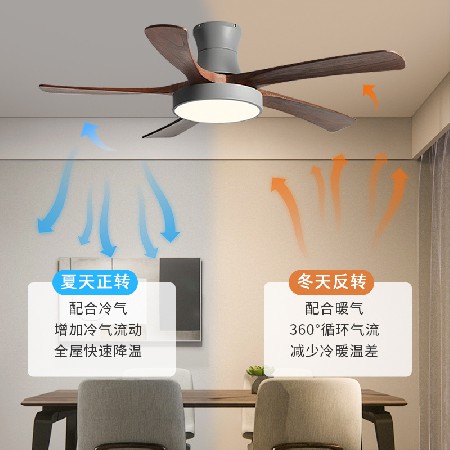 北歐風(fēng)扇燈實(shí)木客廳臥室書房餐廳吊扇燈變頻靜音吸頂電扇燈批發(fā)